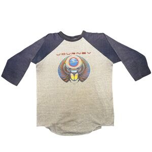 Vintage 1981 Journey Escape Tour Raglan Baseball Shirt Large